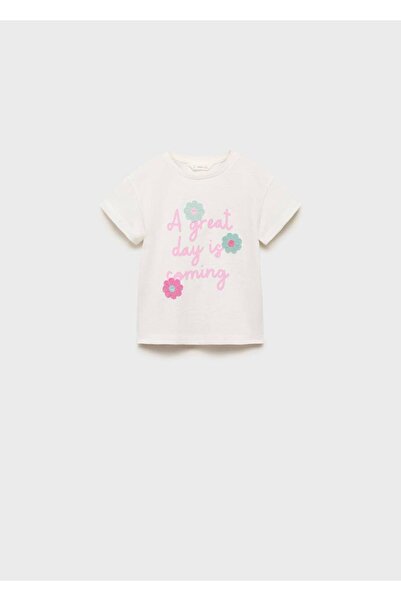 MANGO Baby Μπλουζάκι με ανάγλυφο σχέδιο από βαμβάκι