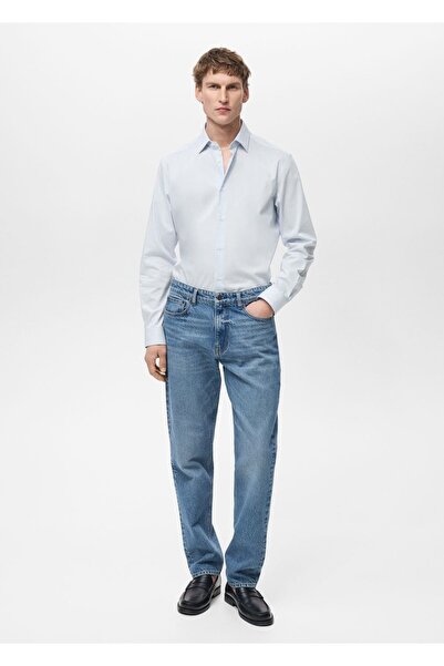 MANGO Man Regular kesim streç pamuklu gömlek