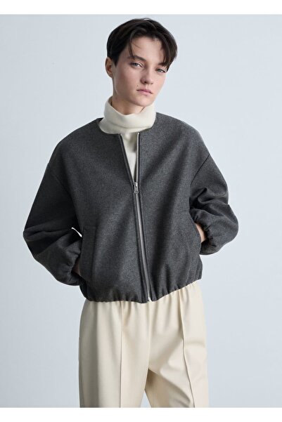 MANGO Woman КУРТКА-БОМБЕР У КЛІТИНКУ