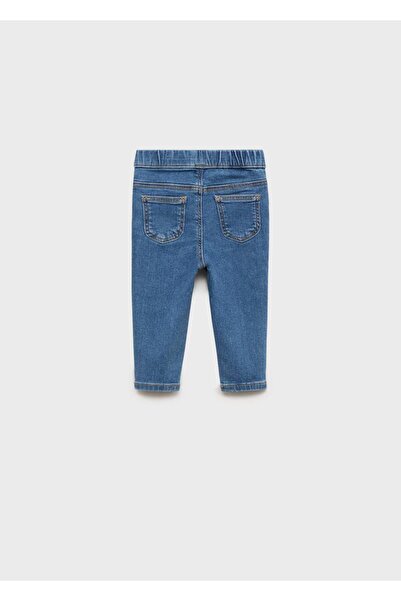 MANGO Baby Beli bağcıklı jean pantolon