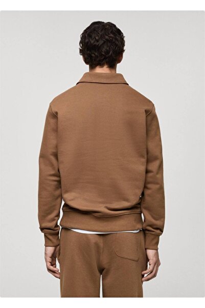 MANGO Man Regular kesim pamuklu polo sweatshirt