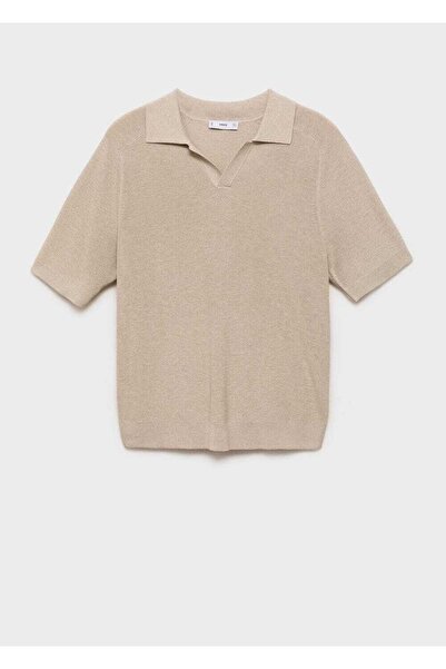MANGO Man Molded Knitwear Polo Shirt