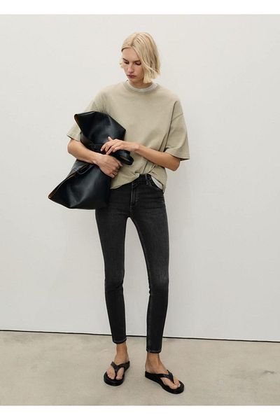 MANGO Woman Mid-Waisted Skinny Jean Trousers