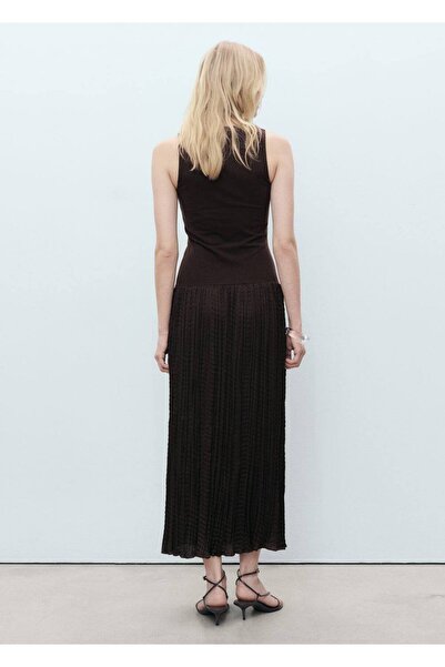 MANGO Woman Combined Fabric Long Dress