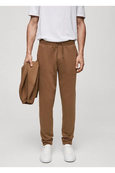 MANGO Man Drawstring Cotton Jogger Pants