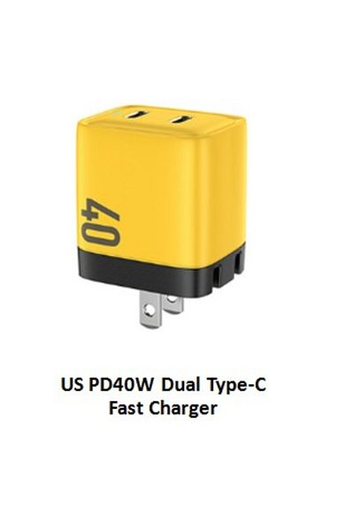 Choice Only US Charger WEKOME USB Type C Charger 40W GaN Portable 20W USB C Chargers Support Type C PD Quic