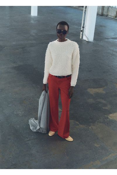 MANGO Woman Round Neck Boucle Sweater