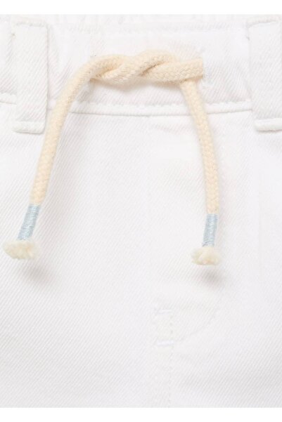 MANGO Baby İp Detaylı Denim Bermuda Şort