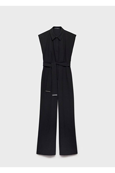 MANGO Woman Kemerli düz kesim tulum