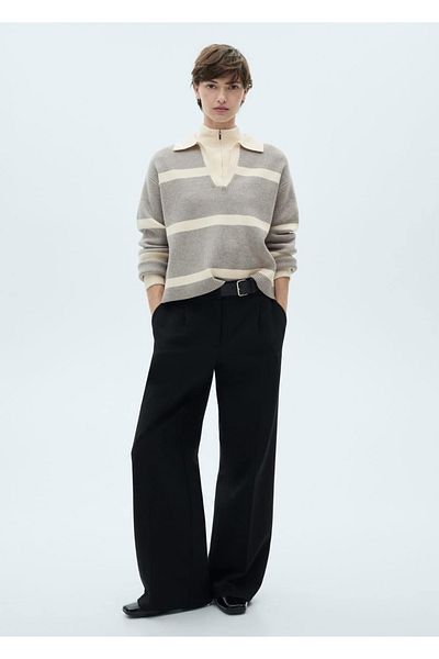 MANGO Woman Polo Collar Sweater