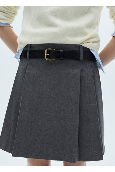 MANGO Woman Plaid Mini Skirt