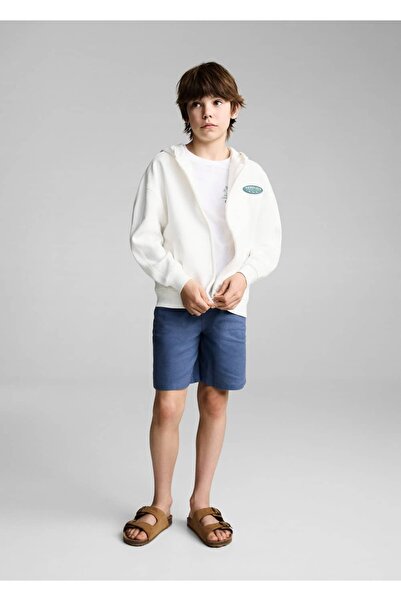 MANGO Kids Hanorac cu glugă cu fermoar