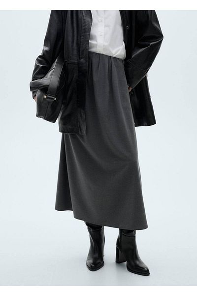 MANGO Woman A-Line Pleated Skirt