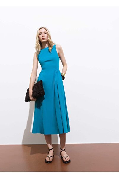 MANGO Woman Evaze midi elbise