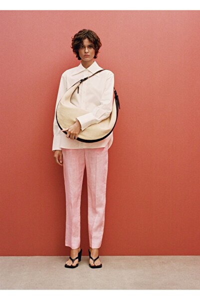 MANGO Woman Linen Pants Suit