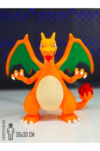 Suelo Butik Giant Size! Pokemon Charizard Figure 36X30 cm Size Pokemon Figure Toys