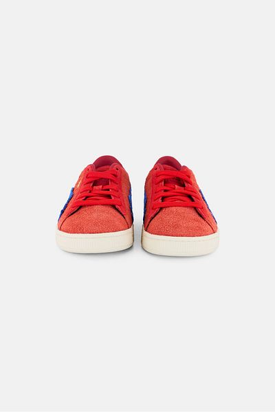 Puma Kids Boy Suede One Piece PS Lace Up Outdoor Shoes, Red