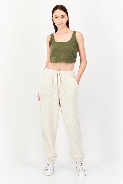 Offline by Aerie Women Regular Fit Knitted Jogger Pants, Beige