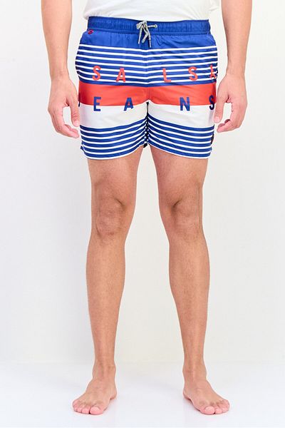 Salsa Men Stripe Print Board Short, Multicolor