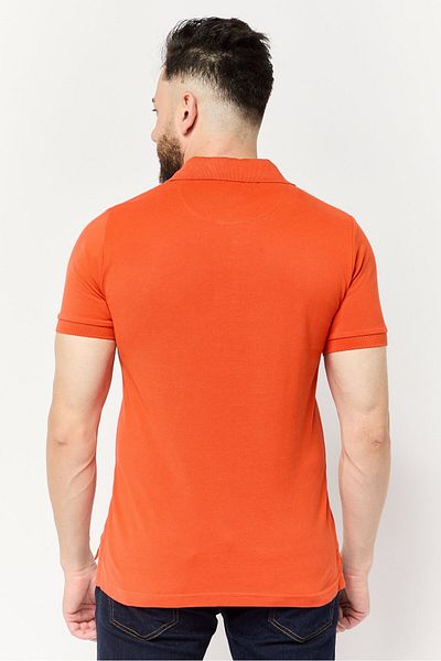 La Martina Men Regular Fit Short Sleeves Embroidered Logo Polo Shirt, Orange