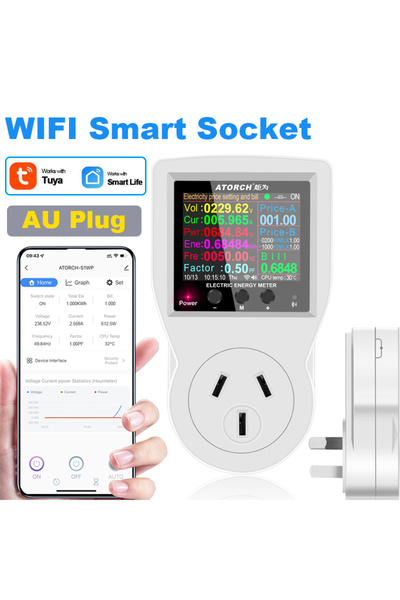Choice5 AU plug WiFi ‌Tuya WiFi Smart Sket 16A Power Energy Meter 110V/220V D...