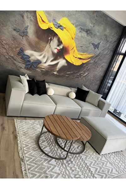 Erduran Mobilya ANGELO 4 MODÜL ZERO 02 LEKE TUTMAZ KUMAŞ ( lütfen ürün özelli...