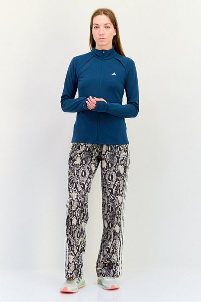 adidas Women Slim Fit Long Sleeve Training Sweatshirt, Teal Green
