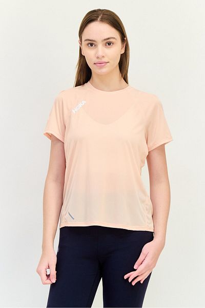 hoka Women Sportswear Fit Short Sleeves Training T-shirt, Peach