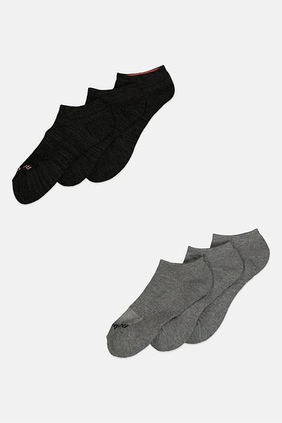 Reebok Women 6 Pairs Brand Logo Low Cut Socks, Grey