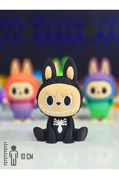 Suelo Butik Special Series Labubu Venom Cosplay - Labubu Toy with Venom Costume Figure 10 cm (1 Pcs)
