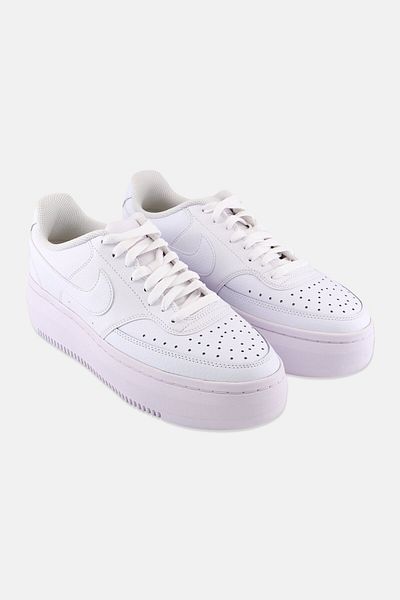 Nike Women Court Vision Alta Lace Up Tennis Shoes, White