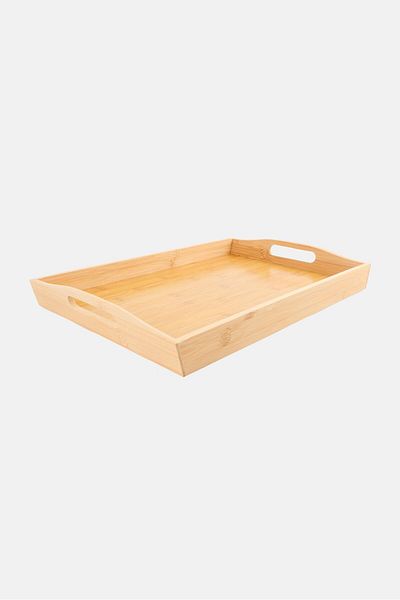 EH Excellent Houseware Bamboo Serving Tray, Tan