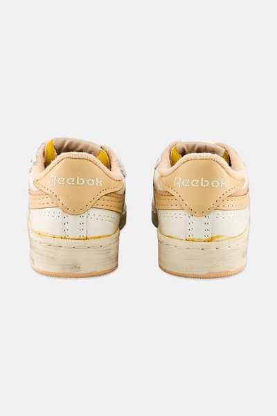Reebok Kids Boy Club C Revenge Lace Up Tennis Shoes, Beige