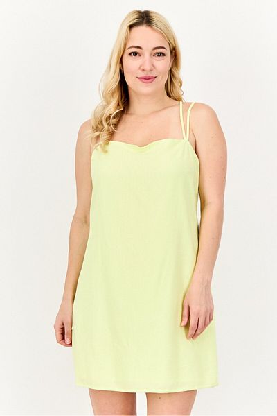 Cropp Women Plain Mini Dress, Lime Green
