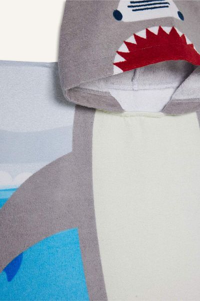 DeFacto Jungen-Poncho aus Baumwolle mit Hai-Muster, C2625A825SM