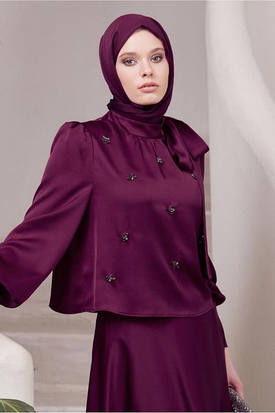 Alvina Skirt Satin Suit 45561
