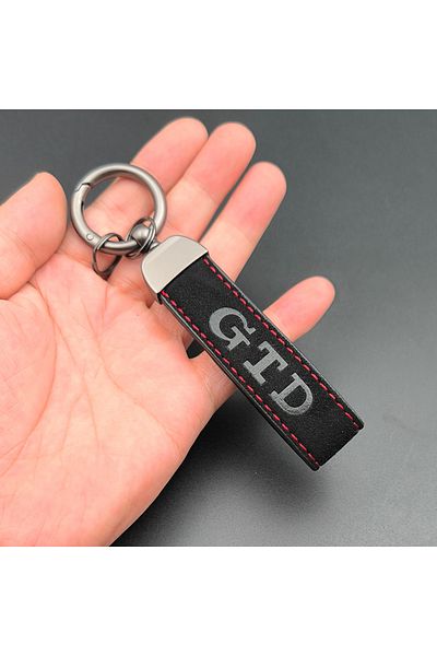 Choice Gtd Red Line 2024 Suede Leather Gtd Keyring Man Women Luxury Car Keychain For Volkswagen Vw Polo Gol