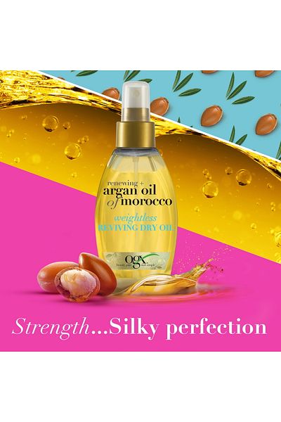OGX Renewing + Argan Oil of Morocco Dry Oil Spray 118ml | Lightweight Shine & Frizz Control