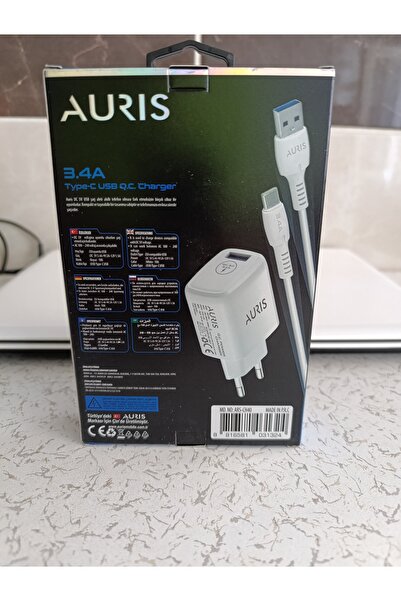 AURISS Auris Ch40 Type-c Hızlı Şarj Seti 3.4a Samsung Huawei Xiaomi Birçok Telefona Uyan Şarj Aleti