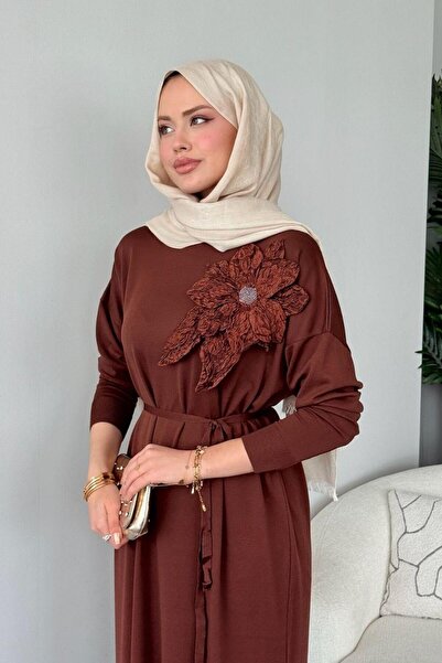 Şulemoda Giyim Φόρεμα Zambak Mercerized Καφέ