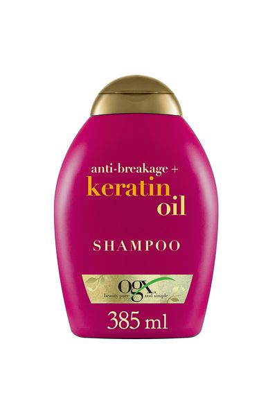 OGX Anti-Breakage + Keratin Oil Shampoo 385ml | Strengthens, Reduces Frizz & Enhances Shine