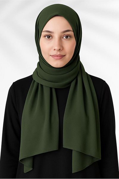 TRENDTESETTÜR Women's Khaki Chiffon Shawl t 0010