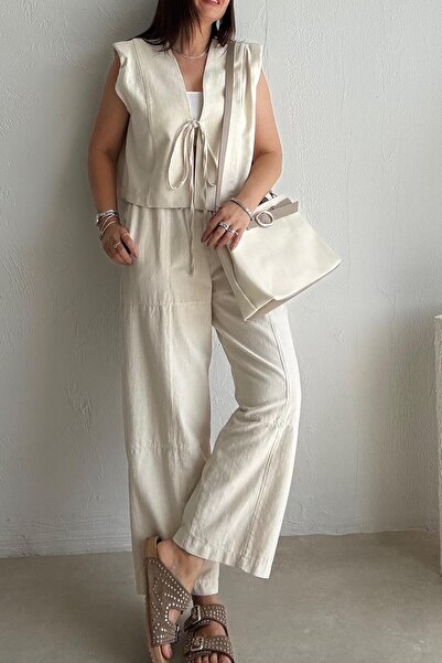 Suziş طقم بنطلون سترة يجب أن تحب، اللون: أبيض، رقم: 4008