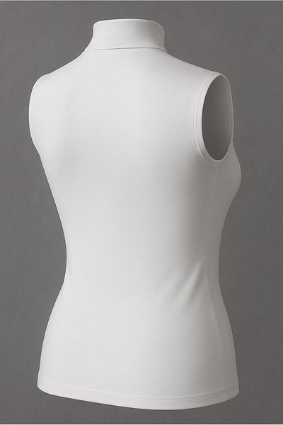 TRENDTESETTÜR Women's White Cotton Sleeveless Body t 9384