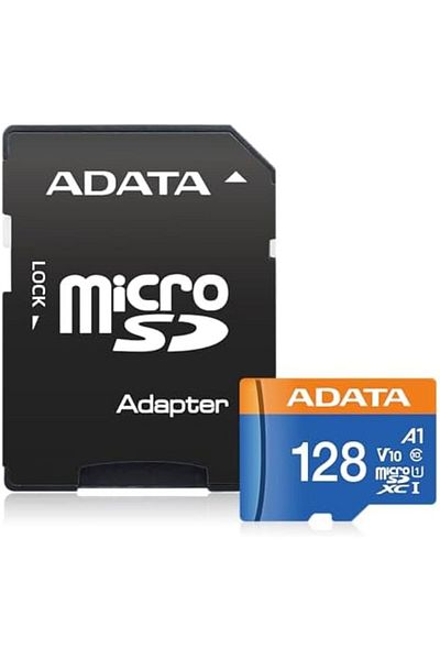 Adata ADATA Premier 128GB MicroSDHC/SDXC UHS-I Class 10 V10 A1 Memory Card with Adapter Read up to 100MB/s