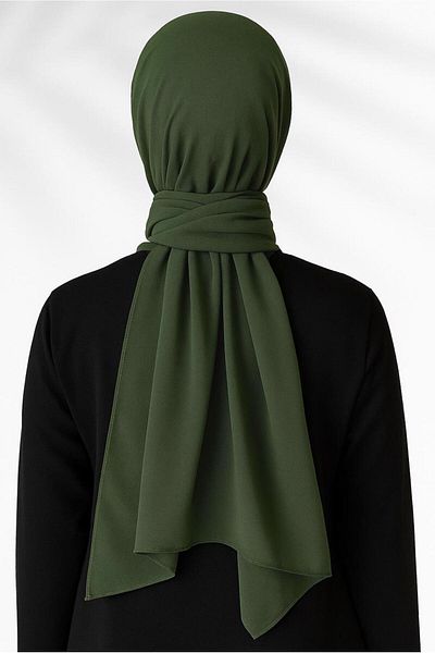 TRENDTESETTÜR Women's Khaki Chiffon Shawl t 0010