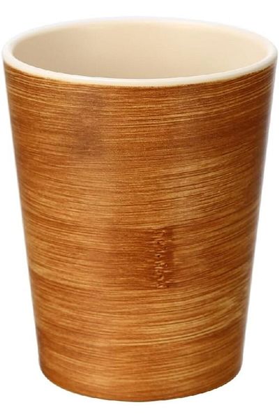 Generic Felli Elegant Durable Round Melamine and Bamboo Tumbler Brown and White 340ml Y1K140039-PH051-D