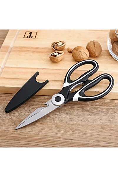 Other Multi-function Kitchen Scissors with Sharp Stainless Steel Blades & Blade Cover-(Random Color)