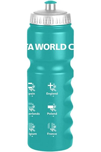 Generic FIFA World Cup Qatar 2022 Graphic Printed Hdpe Sports Water Bottle, Teal, 750Ml, RT5008034