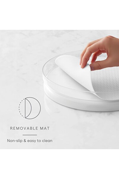 YouCopia 10.8 Inch Rotating Refrigerator Organizer with Silicone Mat